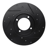 R1 Concepts 79-81 Toyota Celica Front Left Drilled & Slotted Black Brake Rotor by R1 Concepts RNC-633-76008L