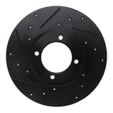 R1 Concepts 79-81 Toyota Celica Front Left Drilled & Slotted Black Brake Rotor by R1 Concepts RNC-633-76008L