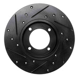 R1 Concepts 79-81 Toyota Celica Front Right Drilled & Slotted Black Brake Rotor by R1 Concepts RNC-633-76008R