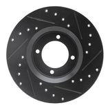 R1 Concepts 72-82 Toyota CORONA Front Left Drilled & Slotted Black Brake Rotor by R1 Concepts RNC-633-76009L