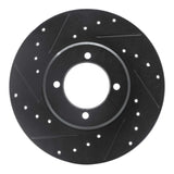 R1 Concepts 72-82 Toyota CORONA Front Left Drilled & Slotted Black Brake Rotor by R1 Concepts RNC-633-76009L