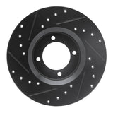 R1 Concepts 72-82 Toyota CORONA Front Right Drilled & Slotted Black Brake Rotor by R1 Concepts RNC-633-76009R