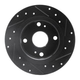 R1 Concepts 79-81 Toyota Celica Rear Left Drilled & Slotted Black Brake Rotor by R1 Concepts RNC-633-76012L