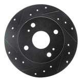 R1 Concepts 79-81 Toyota Celica Rear Left Drilled & Slotted Black Brake Rotor by R1 Concepts RNC-633-76012L