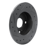 R1 Concepts 79-81 Toyota Celica Rear Right Drilled & Slotted Black Brake Rotor by R1 Concepts RNC-633-76012R