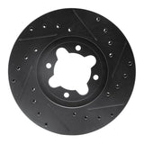 R1 Concepts 82-85 Toyota Celica Front Left Drilled & Slotted Black Brake Rotor by R1 Concepts RNC-633-76013L