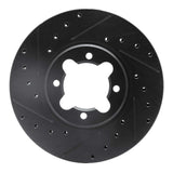 R1 Concepts 82-85 Toyota Celica Front Left Drilled & Slotted Black Brake Rotor by R1 Concepts RNC-633-76013L