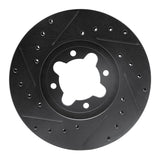 R1 Concepts 82-85 Toyota Celica Front Right Drilled & Slotted Black Brake Rotor by R1 Concepts RNC-633-76013R