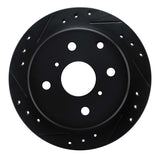 R1 Concepts 83-84 Toyota Cressida Rear Left Drilled & Slotted Black Brake Rotor by R1 Concepts RNC-633-76019L