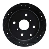 R1 Concepts 83-84 Toyota Cressida Rear Right Drilled & Slotted Black Brake Rotor by R1 Concepts RNC-633-76019R