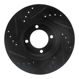 R1 Concepts 84-87 Toyota Corolla (US/Canada) Front Right Drilled & Slotted Black Brake Rotor by R1 Concepts RNC-633-76020R