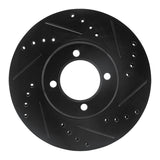 R1 Concepts 84-87 Toyota Corolla (US/Canada) Front Right Drilled & Slotted Black Brake Rotor by R1 Concepts RNC-633-76020R
