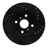 R1 Concepts 85-88 Chevrolet Nova Front Left Drilled & Slotted Black Brake Rotor by R1 Concepts RNC-633-76021L