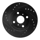 R1 Concepts 85-88 Chevrolet Nova Front Right Drilled & Slotted Black Brake Rotor by R1 Concepts RNC-633-76021R