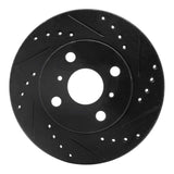 R1 Concepts 85-88 Chevrolet Nova Front Right Drilled & Slotted Black Brake Rotor by R1 Concepts RNC-633-76021R