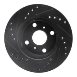 R1 Concepts 84-88 Chevrolet Nova Front Left Drilled & Slotted Black Brake Rotor by R1 Concepts RNC-633-76022L