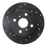 R1 Concepts 84-88 Chevrolet Nova Front Left Drilled & Slotted Black Brake Rotor by R1 Concepts RNC-633-76022L