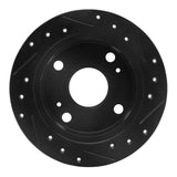 R1 Concepts 85-87 Toyota Corolla (US/Canada) Rear Left Drilled & Slotted Black Brake Rotor by R1 Concepts RNC-633-76023L