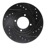 R1 Concepts 84-87 Toyota Cressida Front Left Drilled & Slotted Black Brake Rotor by R1 Concepts RNC-633-76024L