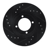 R1 Concepts 84-87 Toyota Cressida Front Right Drilled & Slotted Black Brake Rotor by R1 Concepts RNC-633-76024R