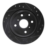 R1 Concepts 84-88 Toyota Cressida Rear Left Drilled & Slotted Black Brake Rotor by R1 Concepts RNC-633-76025L