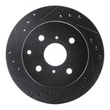 R1 Concepts 84-88 Toyota Cressida Rear Left Drilled & Slotted Black Brake Rotor by R1 Concepts RNC-633-76025L