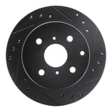 R1 Concepts 84-88 Toyota Cressida Rear Right Drilled & Slotted Black Brake Rotor by R1 Concepts RNC-633-76025R
