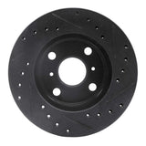 R1 Concepts 86-89 Toyota Celica Front Left Drilled & Slotted Black Brake Rotor by R1 Concepts RNC-633-76026L