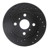R1 Concepts 86-89 Toyota Celica Front Left Drilled & Slotted Black Brake Rotor by R1 Concepts RNC-633-76026L