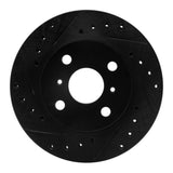 R1 Concepts 86-89 Toyota Celica Front Right Drilled & Slotted Black Brake Rotor by R1 Concepts RNC-633-76026R