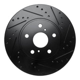 R1 Concepts 86-92 Toyota Supra Front Right Drilled & Slotted Black Brake Rotor by R1 Concepts RNC-633-76028R