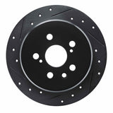 R1 Concepts 86-93 Lexus ES250 Rear Left Drilled & Slotted Black Brake Rotor by R1 Concepts RNC-633-76029L