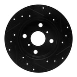 R1 Concepts 85-86 Toyota MR2 Rear Left Drilled & Slotted Black Brake Rotor by R1 Concepts RNC-633-76031L