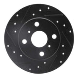 R1 Concepts 85-86 Toyota MR2 Rear Left Drilled & Slotted Black Brake Rotor by R1 Concepts RNC-633-76031L