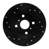 R1 Concepts 85-86 Toyota MR2 Rear Right Drilled & Slotted Black Brake Rotor by R1 Concepts RNC-633-76031R