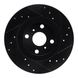 R1 Concepts 87-92 Geo Prizm Front Left Drilled & Slotted Black Brake Rotor by R1 Concepts RNC-633-76032L