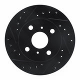 R1 Concepts 88-92 Geo Prizm Front Left Drilled & Slotted Black Brake Rotor by R1 Concepts RNC-633-76034L
