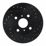 R1 Concepts 88-92 Geo Prizm Front Right Drilled & Slotted Black Brake Rotor by R1 Concepts RNC-633-76034R