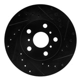 R1 Concepts 87-91 Toyota Camry Front Right Drilled & Slotted Black Brake Rotor by R1 Concepts RNC-633-76036R