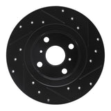R1 Concepts 87-89 Toyota MR2 Rear Left Drilled & Slotted Black Brake Rotor by R1 Concepts RNC-633-76037L