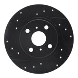 R1 Concepts 87-89 Toyota MR2 Rear Left Drilled & Slotted Black Brake Rotor by R1 Concepts RNC-633-76037L