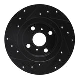 R1 Concepts 87-89 Toyota MR2 Rear Right Drilled & Slotted Black Brake Rotor by R1 Concepts RNC-633-76037R