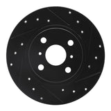 R1 Concepts 87-89 Toyota MR2 Rear Right Drilled & Slotted Black Brake Rotor by R1 Concepts RNC-633-76037R