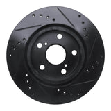 R1 Concepts 89-92 Toyota Cressida Front Left Drilled & Slotted Black Brake Rotor by R1 Concepts RNC-633-76040L