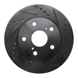R1 Concepts 89-92 Toyota Cressida Front Right Drilled & Slotted Black Brake Rotor by R1 Concepts RNC-633-76040R