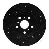 R1 Concepts 88-93 Toyota Celica Front Left Drilled & Slotted Black Brake Rotor by R1 Concepts RNC-633-76041L