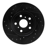 R1 Concepts 88-93 Toyota Celica Front Right Drilled & Slotted Black Brake Rotor by R1 Concepts RNC-633-76041R