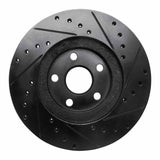 R1 Concepts 87-91 Lexus ES250 Front Left Drilled & Slotted Black Brake Rotor by R1 Concepts RNC-633-76042L