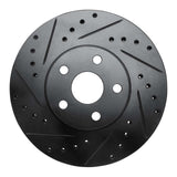 R1 Concepts 87-91 Lexus ES250 Front Left Drilled & Slotted Black Brake Rotor by R1 Concepts RNC-633-76042L
