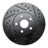 R1 Concepts 87-91 Lexus ES250 Front Right Drilled & Slotted Black Brake Rotor by R1 Concepts RNC-633-76042R